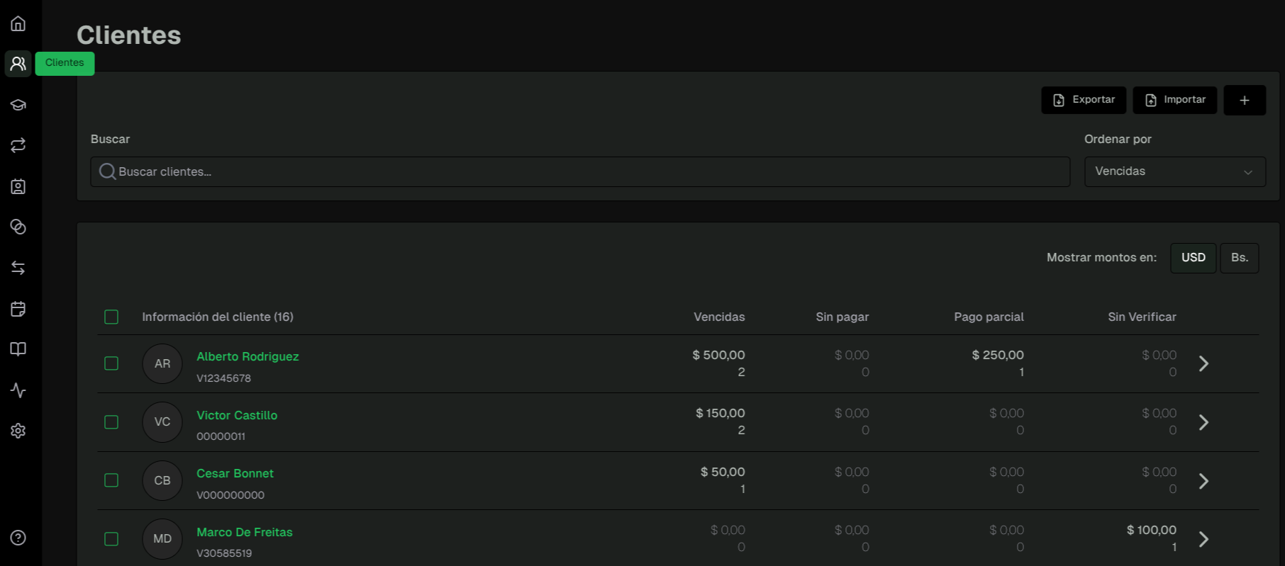 Métodos de pago disponibles