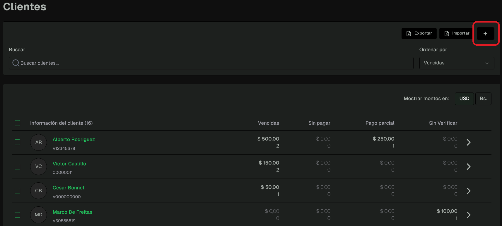 Métodos de pago disponibles